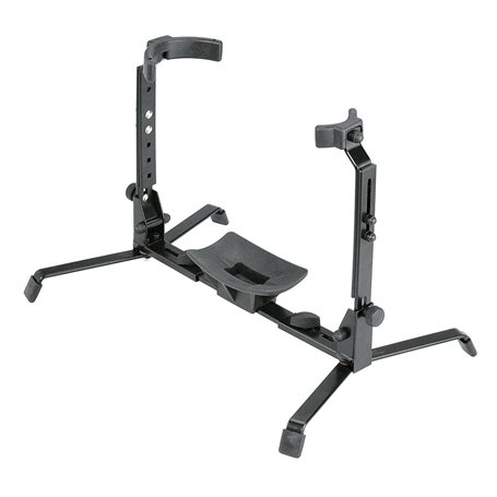 K&M 14941 Support d'instrument pour cor baryton Schwarz Stahl - Réglage variable pour cor baryton