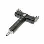 WGB Das Werkzeug Tournevis dynamométrique avec 12 embouts dans poignée en T pour vélo | Clé dynamométrique 1/4" avec cruciforme,