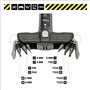 WGB Das Werkzeug Tournevis dynamométrique avec 12 embouts dans poignée en T pour vélo | Clé dynamométrique 1/4" avec cruciforme,
