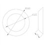 Kleining rosace de mural, argent ø 100 – 120 mm, réglable