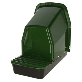 Kerbl 73144 Lot de 1 pondoir d'extérieur avec bac collecteur 1 compartiment Vert foncé 37 x 44 x 49