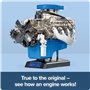 Franzis 67501 - Ford Mustang V8 - un kit de modèle fidèle à l'échelle 1:4 du moteur Ford Mustang, un son moteur original et un m