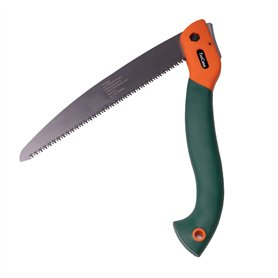 TerCasa Scie à main pliante avec fermeture de sécurité - Longueur de la lame : 23 cm - Lame en acier inoxydable - Pour travaux d