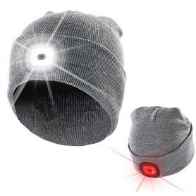 Lunartec Bonnet à LED Avant et arrière - Gris