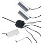 Lunartec Dispositif d'éclairage pour vitrine - 4 Pinces et 12 LED - Blanc Chaud