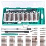 AGT Coffret de vissage 62 pièces avec tournevis pour appareils électron...