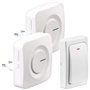 CASAcontrol Sonnette sans fil 36 tonalités FTK-100 avec 2 récepteurs secteur