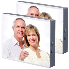 2 boîtes daffichage lumineuses pour films transparents et feuilles A4 [Infactory]