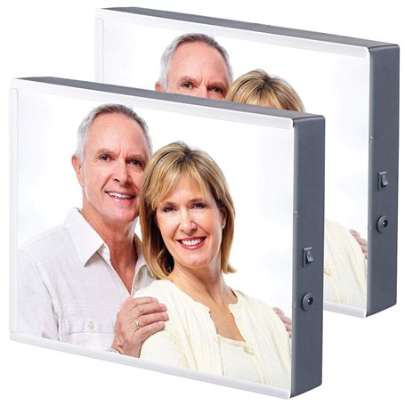 2 boîtes daffichage lumineuses pour films transparents et feuilles A4 [Infactory]