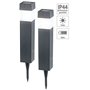 Bornes lumineuses solaires à LED avec capteur de luminosité - Carrées - x6 [Lunartec]