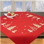Ernst Schäfer Kit de broderie au point de croix complet pré-dessiné - Motif sapin rouge - Kit de broderie d'hiver avec modèle de