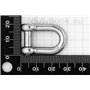 Manille droite avec vis six pans creux 5mm A4 AISI 316