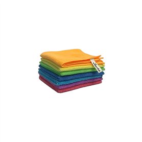 Vileda Colors Lot de 7 Chiffons de Nettoyage Multi-usages en Microfibre 100% Microfibre Multicolore 30 x 30 cm