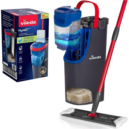 Vileda H2Pro serpillère Balai à Plat avec séparation Eau Propre et Sale