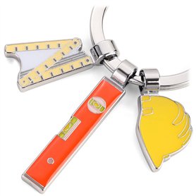 TROIKA KR22-20/CH Porte-clés artisan Bob avec 3 pendentifs en métal de couleur multicolore