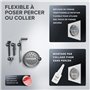 ovimar Vorupor Miroir cosmétique argenté | Avec éclairage | Rechargeable | Montage mural à percer | Dans la salle de bain | Miro