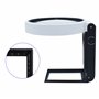 Safe 4566 Loupe de Lecture avec lumière LED UV | Grossissement 3,5 et 25 - Taille des Verres 20 et 80 mm | Hauteur jusqu'à 130 m