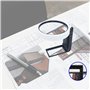 Safe 4566 Loupe de Lecture avec lumière LED UV | Grossissement 3,5 et 25 - Taille des Verres 20 et 80 mm | Hauteur jusqu'à 130 m