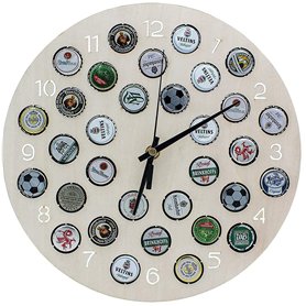 Safe Horloge Murale en Forme de Capsules pour 32 Bouchons - Cadeau d'anniversaire pour Lui - Uniquement pour Les Vrais collectio