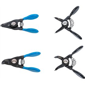BGS 444 | Jeu de pinces à circlips | pour petits circlips | 80 mm | 4 pièces
