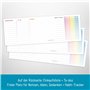 Agenda hebdomadaire sans date fixe [Rainbow] Calendrier de table avec agenda hebdomadaire, suivi de la semaine, liste de choses 