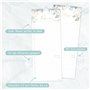 Häfft® Calendrier d'anniversaire mural perpétuel "Feuille d'or" 12 x 30 cm, calendrier d'anniversaire non daté, calendrier mural