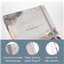 paper&you® Carnet d'adresses A5 avec onglet A-Z [Gris marbre] Livre pour contacts, anniversaires et mots de passe – Durable et r