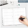 paper&you® Carnet d'adresses A5 avec onglet A-Z [Gris marbre] Livre pour contacts, anniversaires et mots de passe – Durable et r