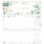 Calendrier hebdomadaire de bureau non daté [feuille d'or] format horizontal à poser - 1 semaine 2 pages - agenda semainier sans