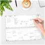 Calendrier hebdomadaire de bureau non daté [feuille d'or] format horizontal à poser - 1 semaine 2 pages - agenda semainier sans 