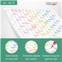 Häfft® Calendrier mural XXL 2025 A1+ en français (63 x 89 cm) plié "Rainbow" + agenda annuel A4 gratuit, avec jours fériés de la