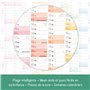 Häfft® Calendrier mural XXL 2025 A1+ en français (63 x 89 cm) plié "Rainbow" + agenda annuel A4 gratuit, avec jours fériés de la