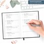 paper&you® Carnet d'adresses A6+ avec onglets A-Z et papier premium 120 g/m² « Black Edition » pour contacts, anniversaires et m