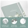 paper&you® Carnet d'adresses A6+ avec onglet A-Z "Feuilles de menthe" Livre pour contacts, anniversaires & mots de passe - durab