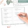 paper&you® Carnet d'adresses A6+ avec onglet A-Z "Feuilles de menthe" Livre pour contacts, anniversaires & mots de passe - durab