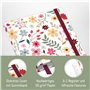 paper&you® Livre de mot de passe A6+ avec onglet A-Z « Wild Flower » pour 320 données d'accès, gestionnaire de mots de passe pet