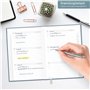 paper&you® Livre de mot de passe A6+ avec onglet A-Z « Blue Ginkgo » pour 320 données d'accès, gestionnaire de mots de passe pet