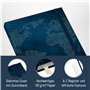 paper&you® Livre de mot de passe A6+ avec onglet A-Z « World Wide » pour 320 données d'accès, gestionnaire de mots de passe peti