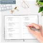 paper&you® Carnet d'adresses A6+ avec onglet A-Z « Grey Marble » Livre pour contacts, anniversaires et mots de passe – Durable e