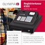 Olympia K100 Caisse enregistreuse | Caisse pour le commerce | Affichage du client LED | Imprimante thermique 58 mm | Système d'e
