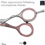JAGUAR Ciseaux à cheveux JaguART TENDER LOVE 5.5" | Ciseaux de coiffeur en design offset | Revêtement high-tech anti-allergéniqu