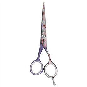 JAGUAR Ciseaux à cheveux JaguART MAGIC GARDEN 5.5" | Ciseaux de coiffeur en design offset | Revêtement high-tech anti-allergéniq