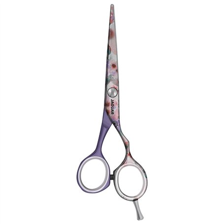 JAGUAR Ciseaux à cheveux JaguART MAGIC GARDEN 5.5" | Ciseaux de coiffeur en design offset | Revêtement high-tech anti-allergéniq