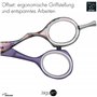 JAGUAR Ciseaux à cheveux JaguART MAGIC GARDEN 5.5" | Ciseaux de coiffeur en design offset | Revêtement high-tech anti-allergéniq