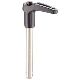 HALDER 22340.0135 Boulon d'arrêt automatique avec poignée en L Noir