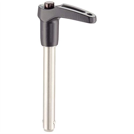 HALDER 22340.0135 Boulon d'arrêt automatique avec poignée en L Noir