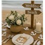 Nautika Nautica Lot de 12 ancres en bois blanc de 6 cm - Objet décoratif - Décoration de mariage - Ancre en bois - Ancre blanche