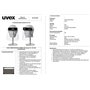 uvex 9710 Visiere de Protection Visage - Transparente - Jetable - Écran de Protection Faciale - pour Hommes et Femmes