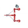 Dolezych Tendeur à Cliquet Dolezych avec Crochets Parallèles pour Chaîne 8 Mm, Lc 4000 daN - Rouge