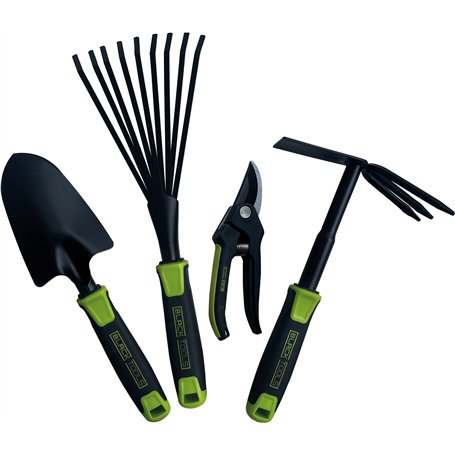 BLACK TOOLS® Garden Kit d'outils de jardinage 4 pièces | Truelle